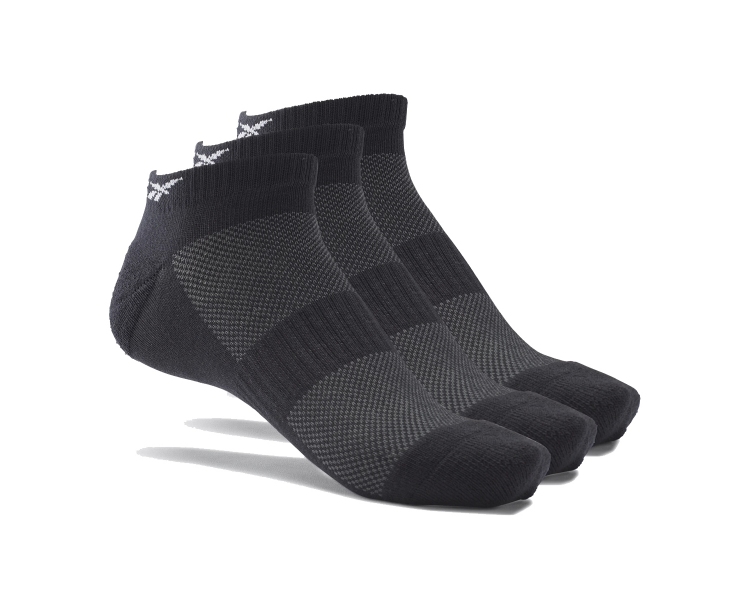 REEBOK CALCETINES INVISIBLES ACTIVE FOUNDATION PACK DE 3 - NEGRO